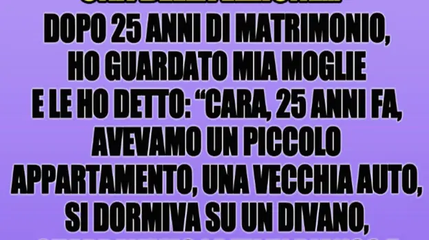 Marito e moglie 25 anni dopo il matrimonio